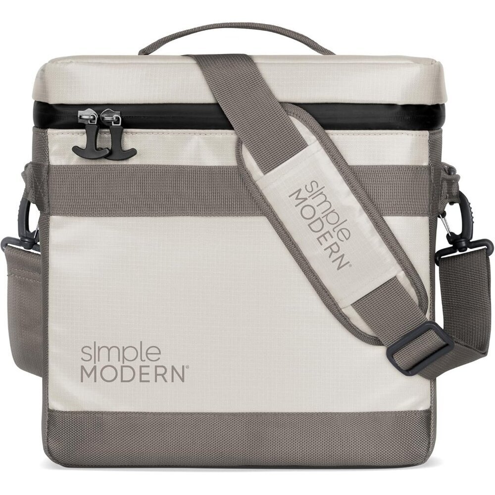 Men's Almond Birch Day Cooler Polyester Ice Cooler, Shoulder Strap Chest